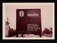 Shore Drive redevelopment project sign